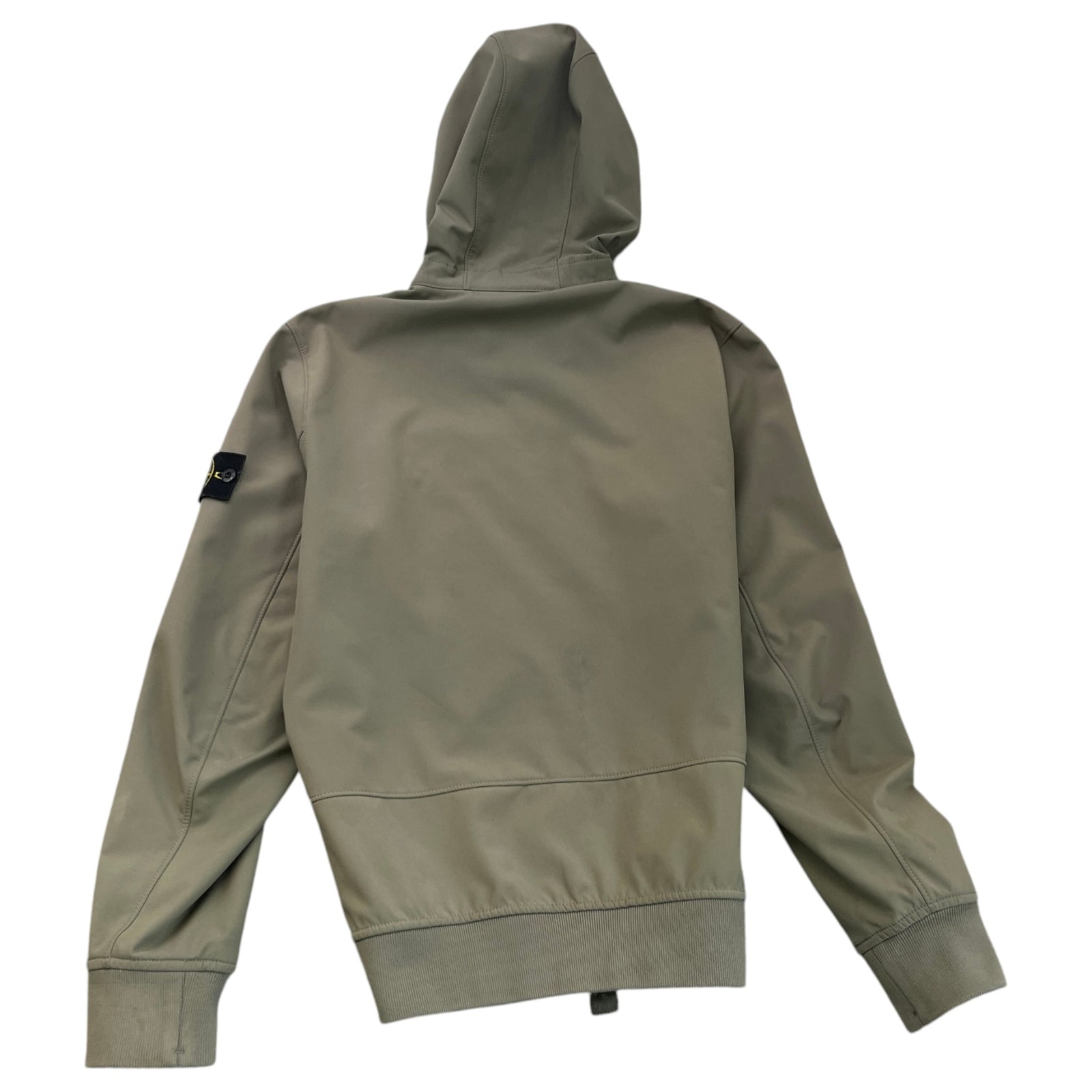 Men's Applique Logo Soft Shell-R Hooded Jacket Khaki Size M - Photo 2