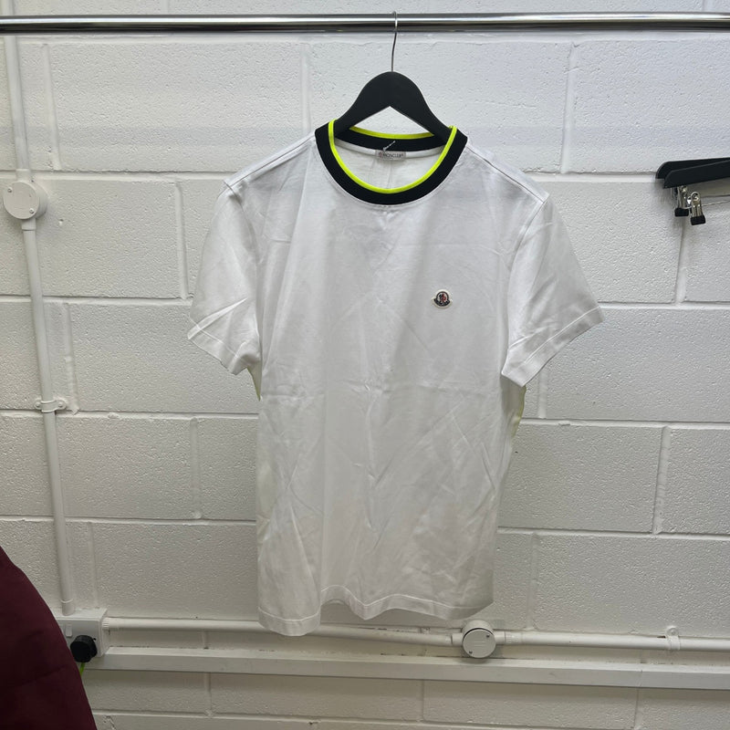 Men's Maglia Two Tone Neckline T-Shirt White Size XL