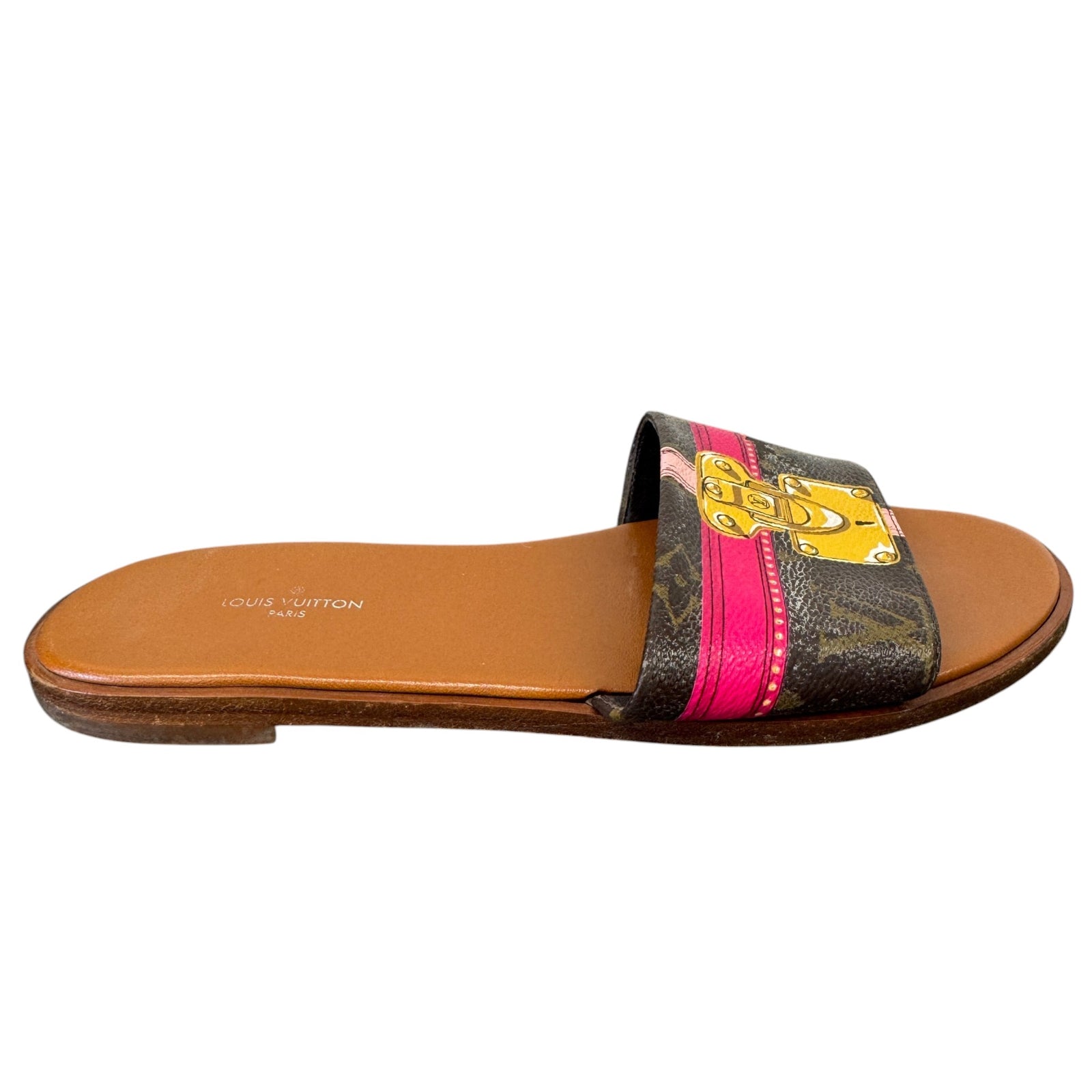 Women's Monogram Lock It Slides Brown Size EU 36.5 / UK 3.5 - Photo 1