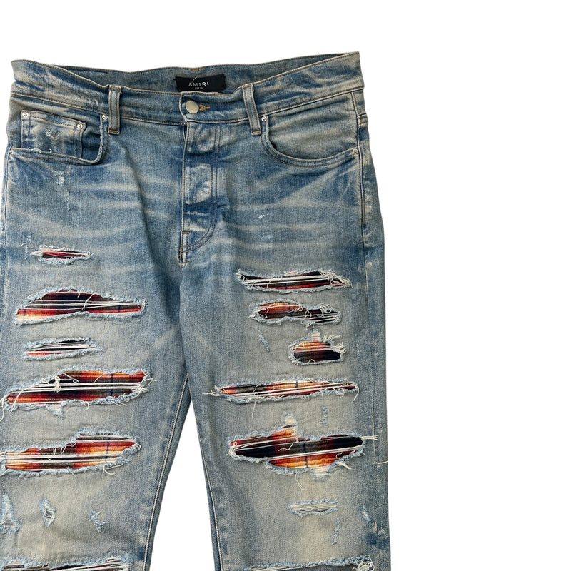 Men's Mx1 Distressed Jeans Blue Size Waist 32"