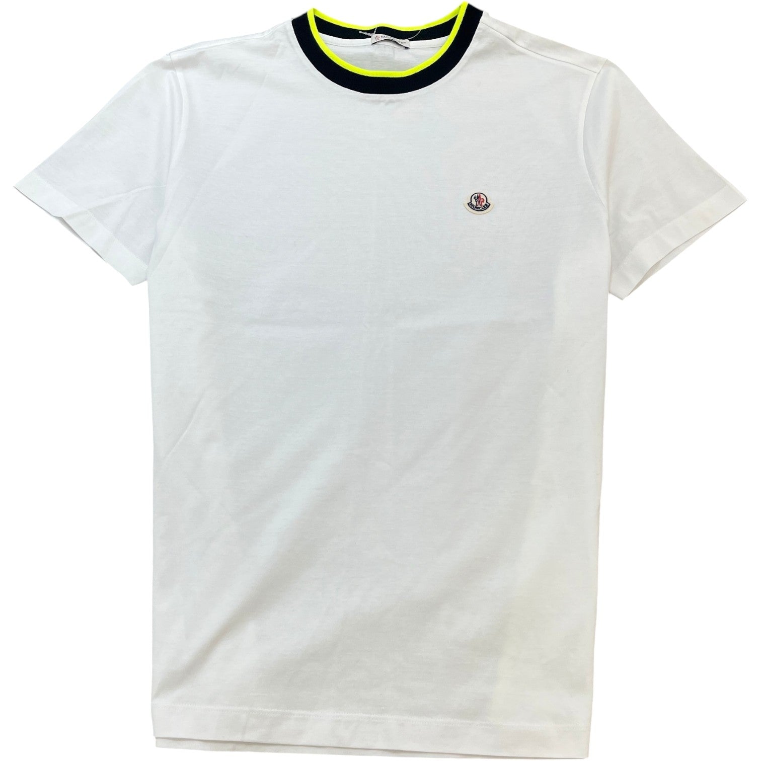 Men's Maglia Two Tone Neckline T-Shirt White Size XL - Photo 1