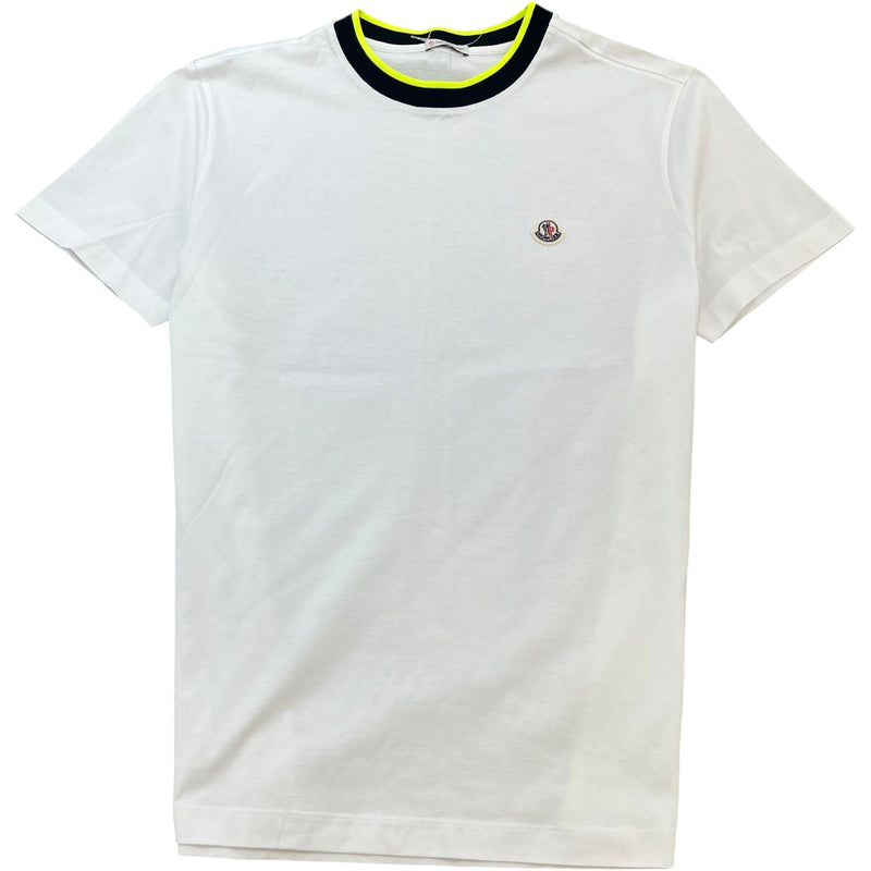 Men's Maglia Two Tone Neckline T-Shirt White Size XL