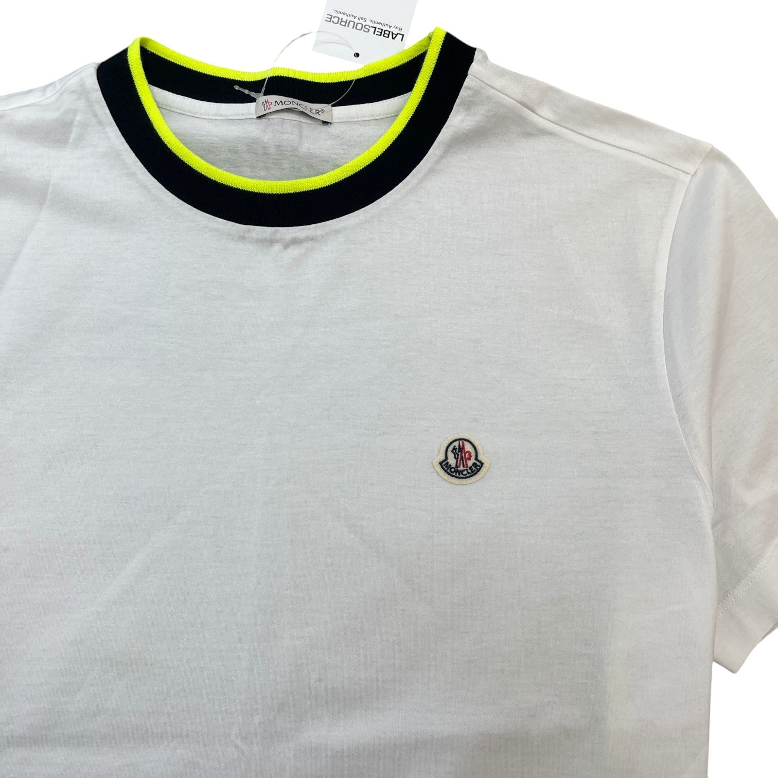 Men's Maglia Two Tone Neckline T-Shirt White Size XL - Photo 6