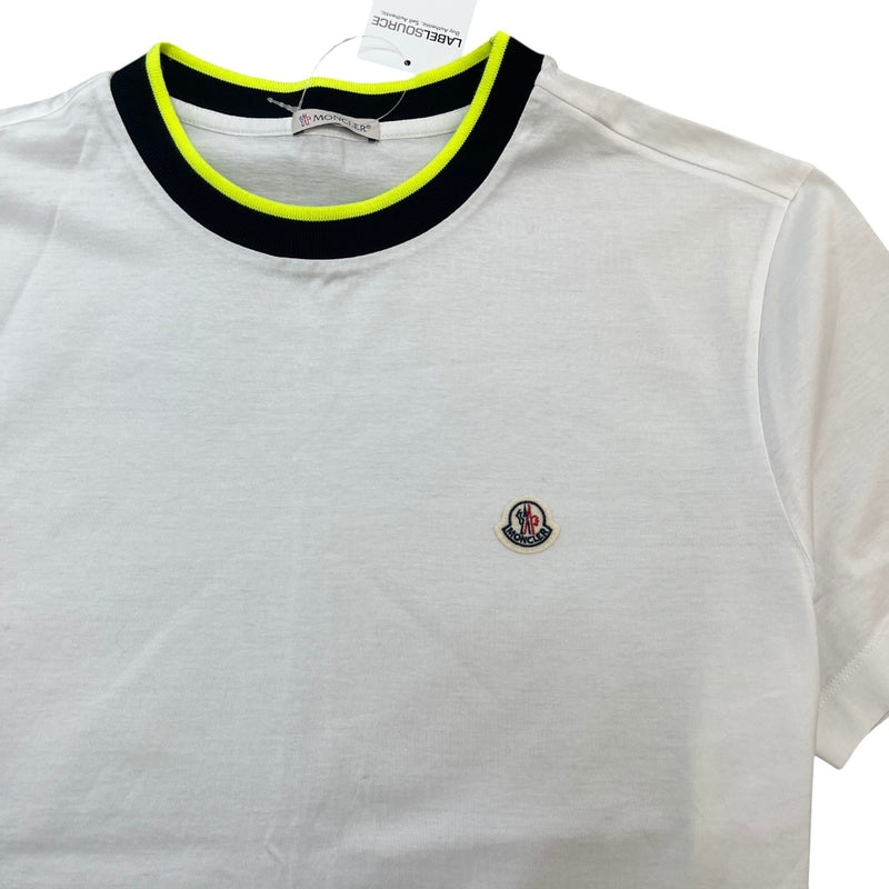 Men's Maglia Two Tone Neckline T-Shirt White Size XL