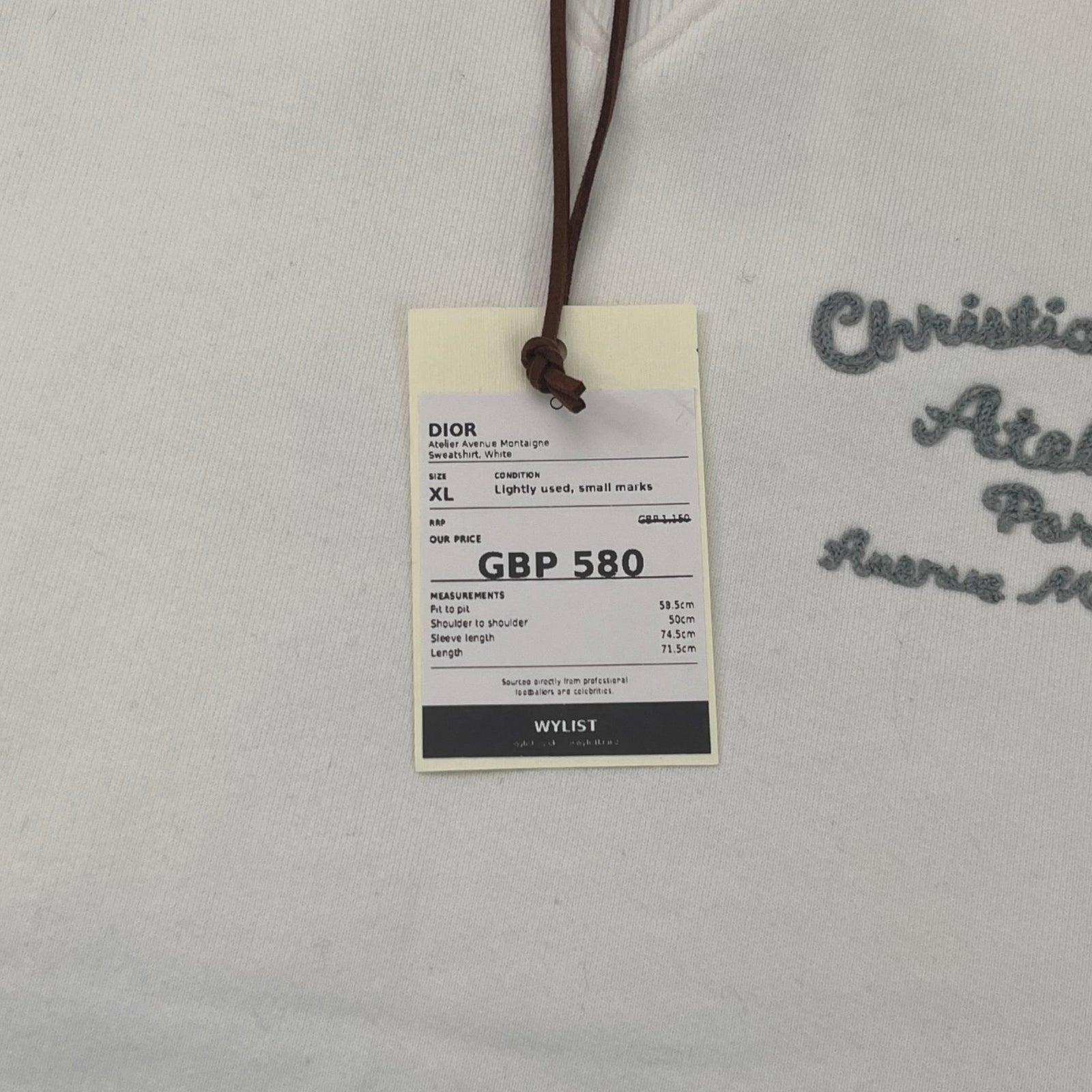 Men's Atelier Sweatshirt White Size XL - Photo 8