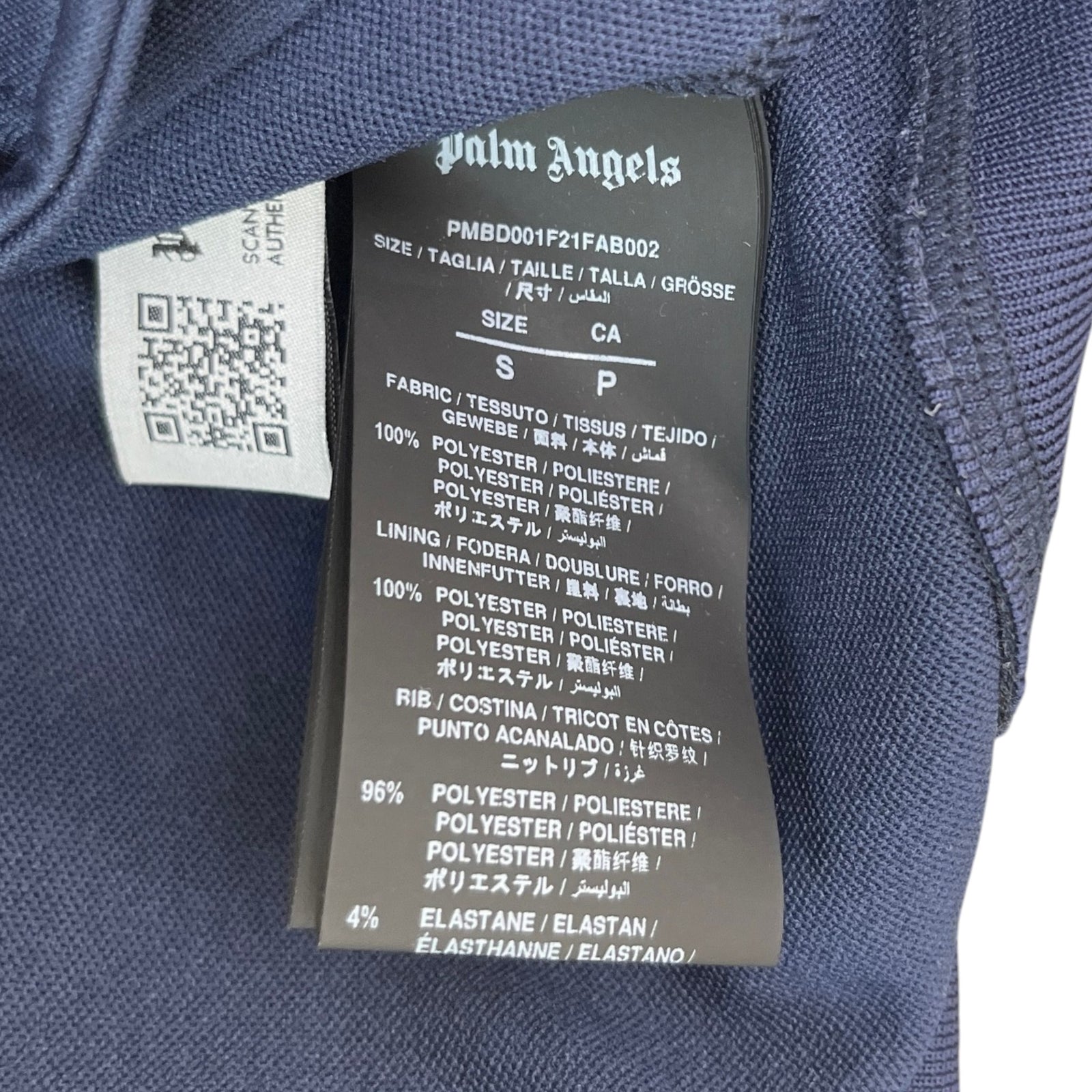 Men's Logo Print Track Jacket Navy Size S - Photo 6