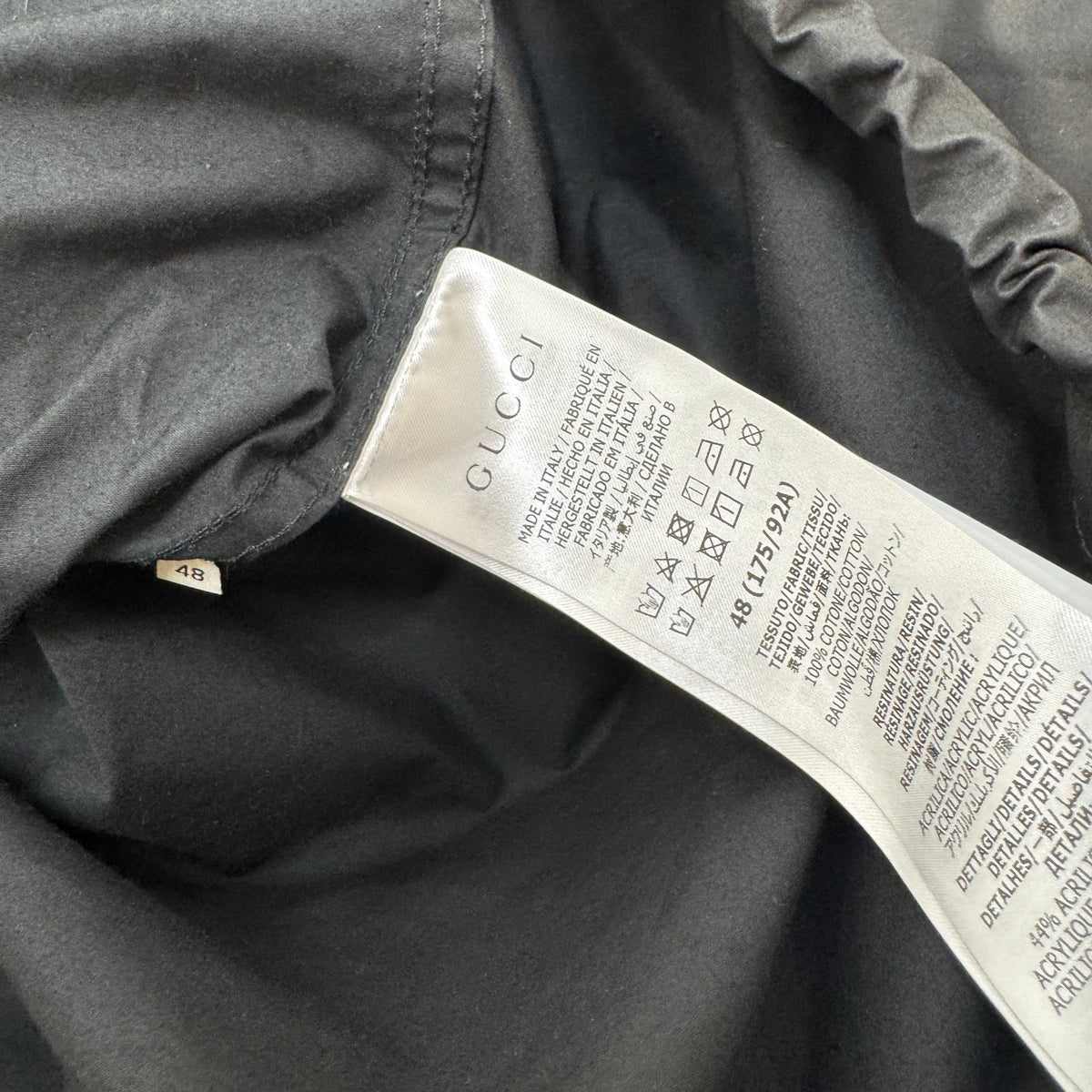 Men's Web Stripe Windbreaker Black Size M - Photo 5