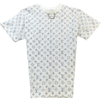 Women's Faded Monogram T-Shirt White Size M