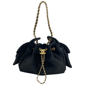 Women's 25 Mini Hobo Pony Hair Handbag Black