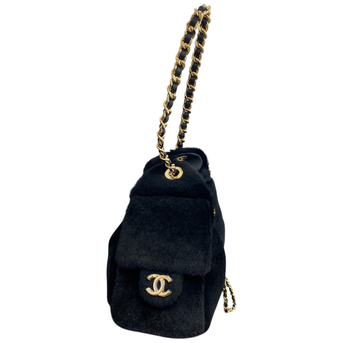 Women's 25 Mini Hobo Pony Hair Handbag Black - Photo 4