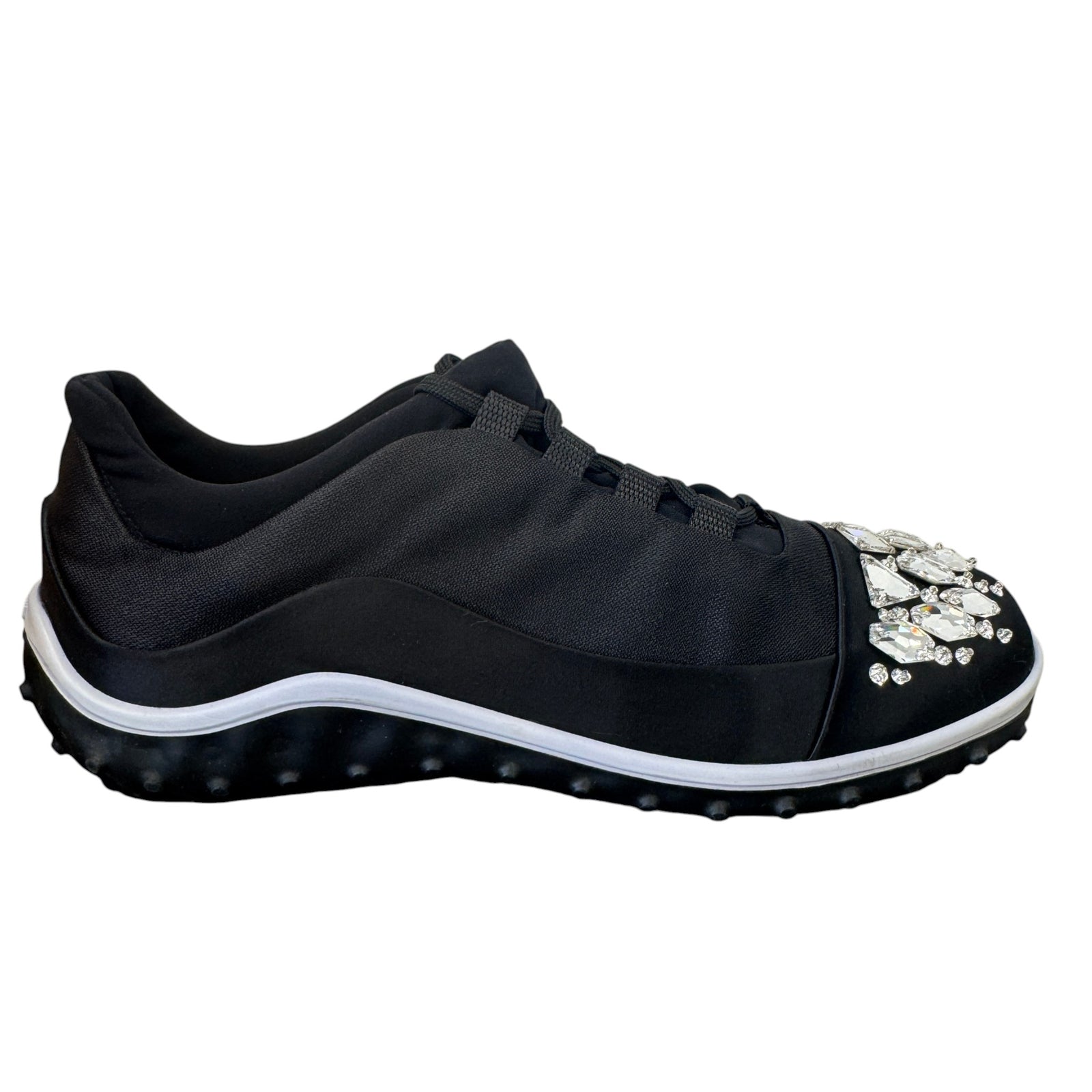 Women's Ghent Rhinestone Toe Cap Low Trainers Black Size EU 39.5 / UK 6.5 - Photo 1