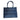 Women's Oblique Embroidery Book Tote Bag Blue