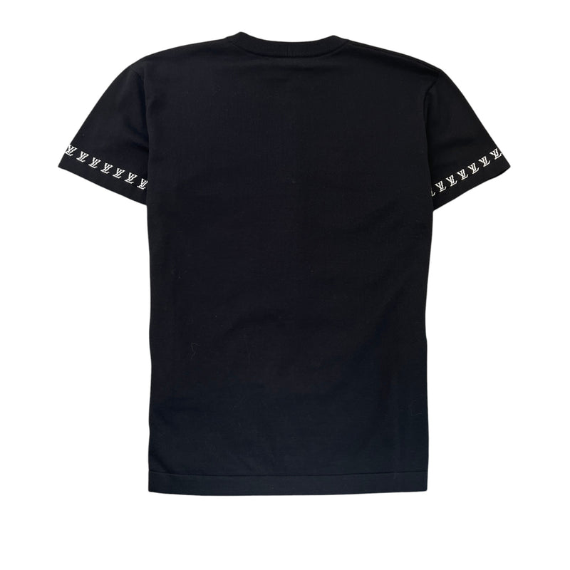 Men's Marque L.Vuitton Deposee Intarsia T-Shirt Black Size XS