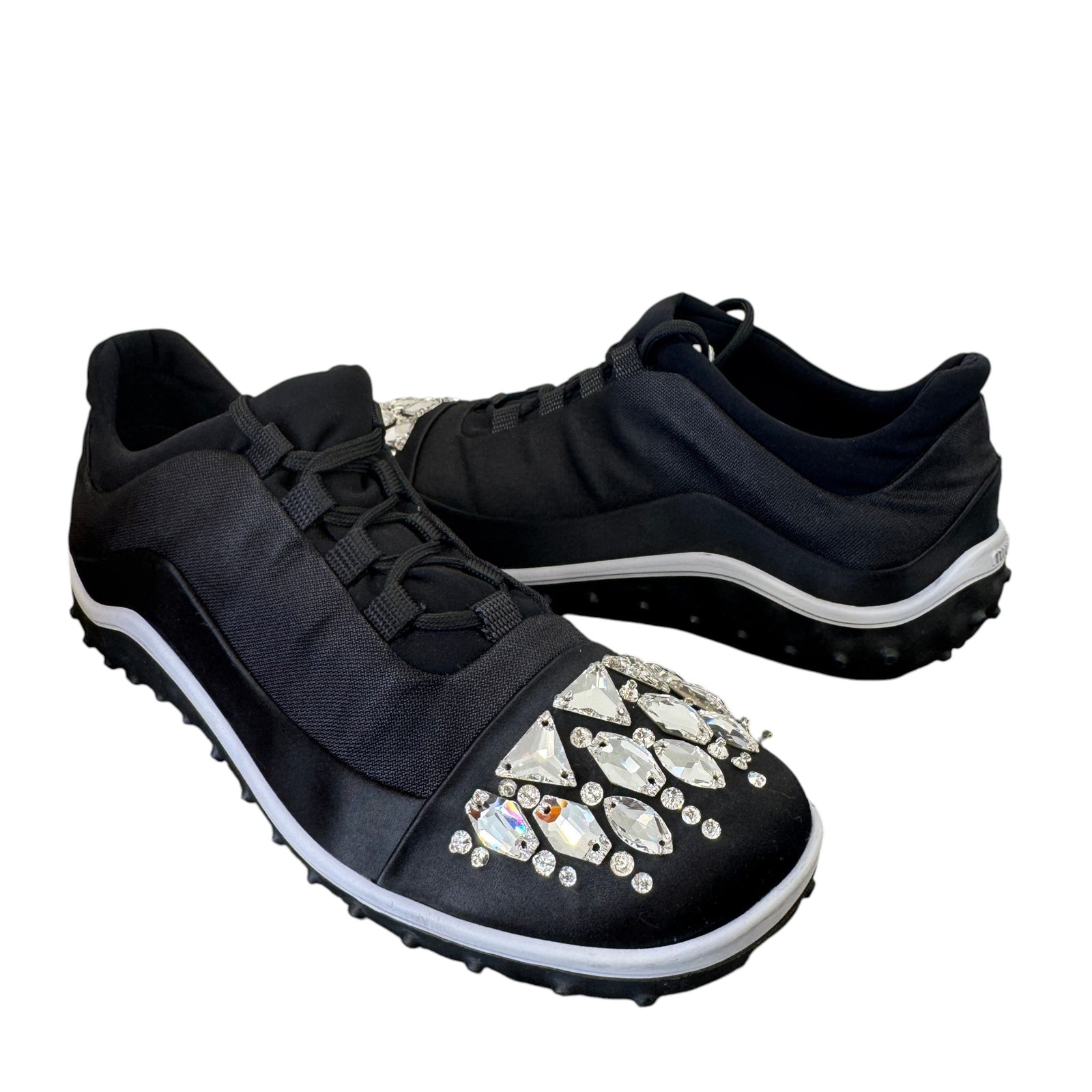 Women's Ghent Rhinestone Toe Cap Low Trainers Black Size EU 39.5 / UK 6.5 - Photo 3