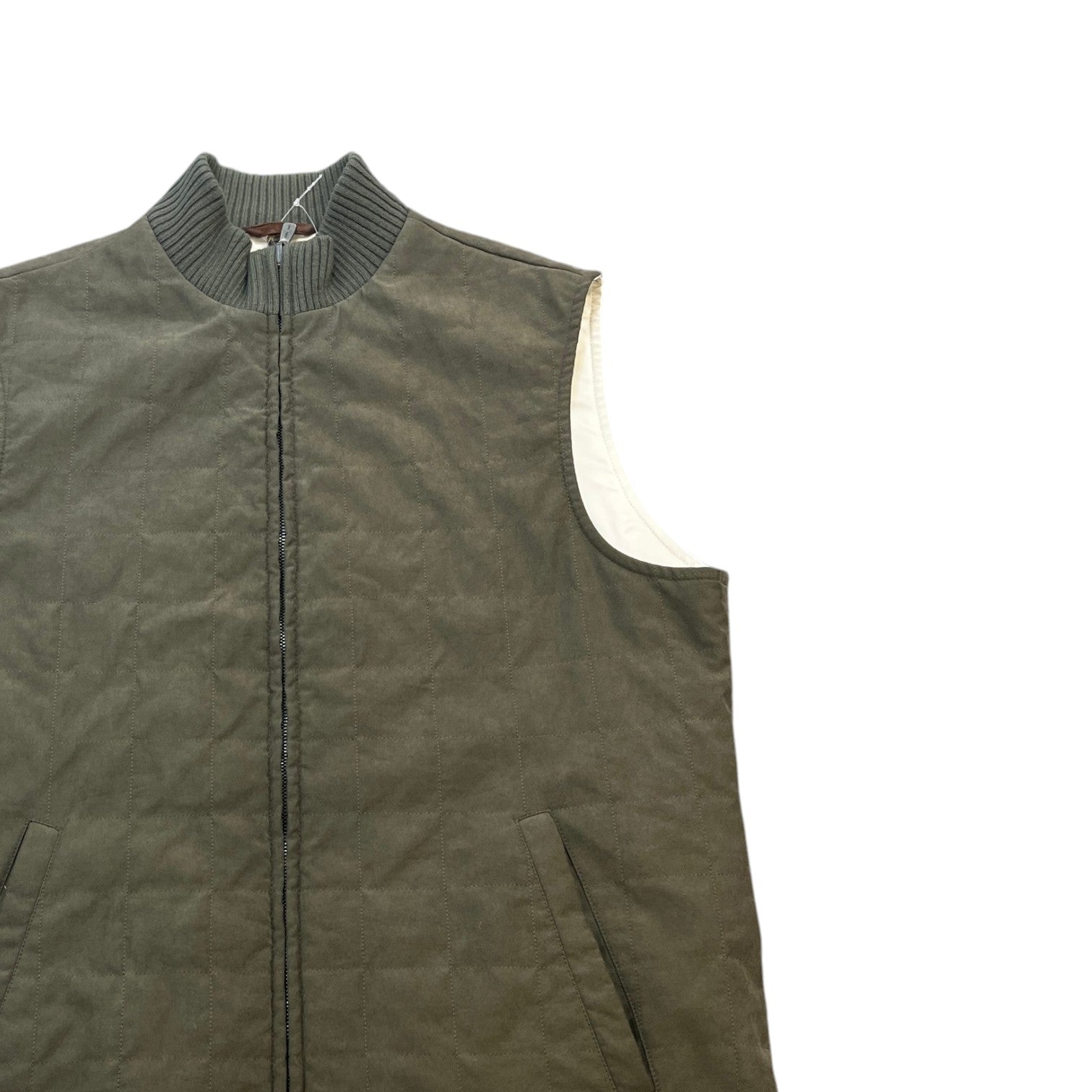 Men's Storm System Reversible Gilet Khaki Size L - Photo 3