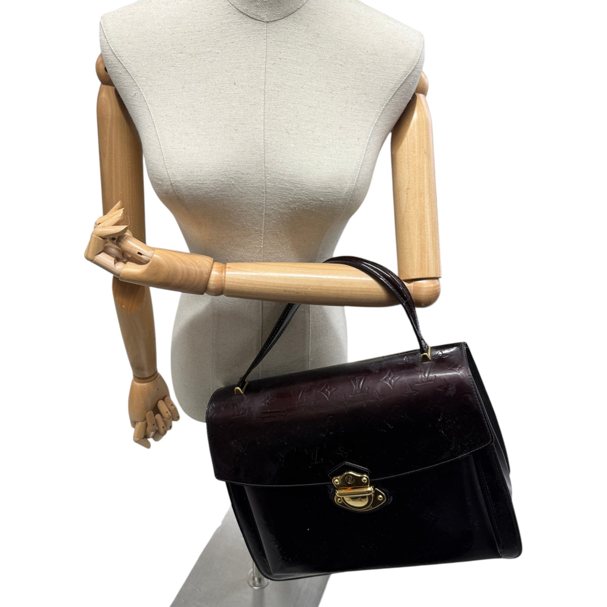 Women's Amarante Monogram Vernis Handbag Purple - Photo 2
