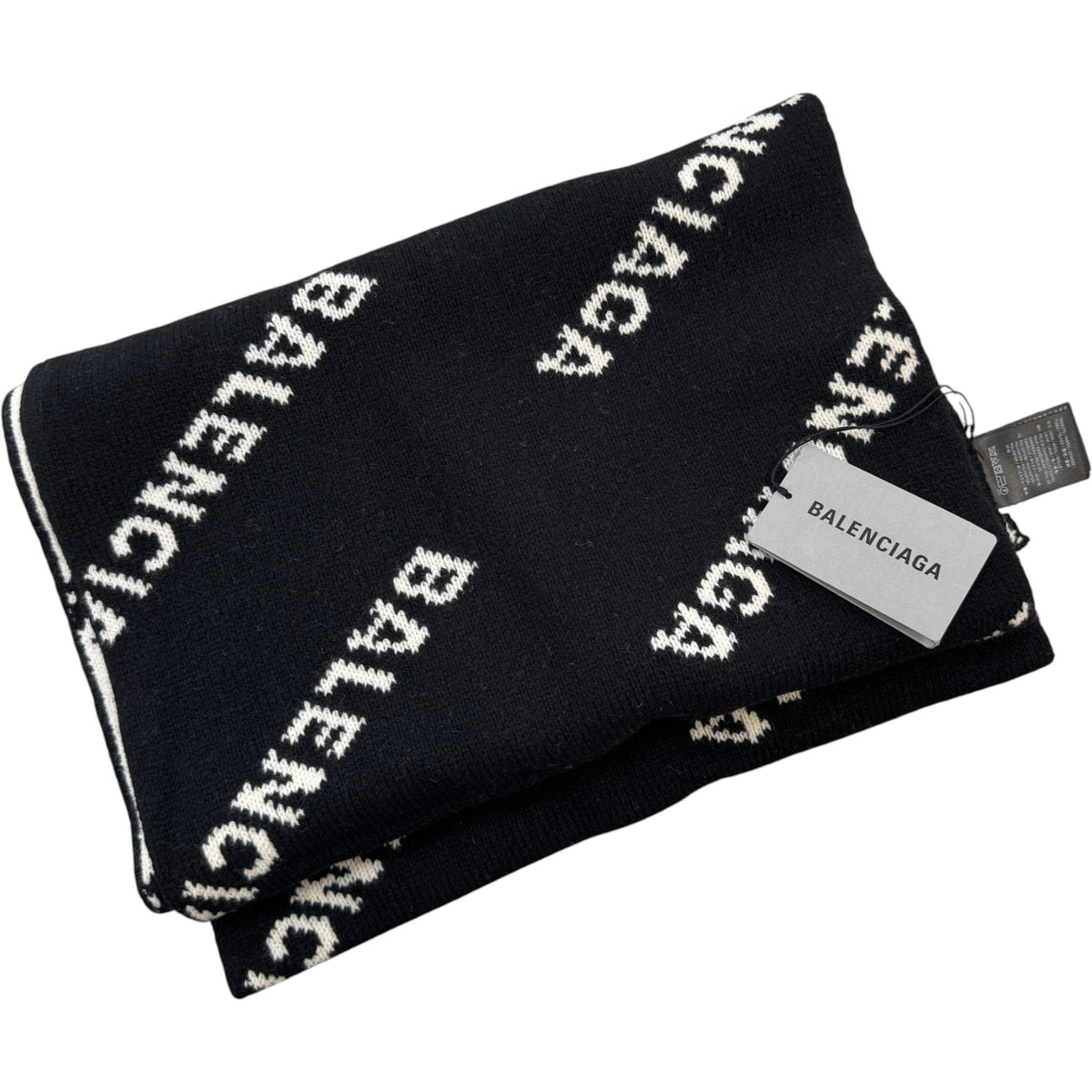 Men's Logo Allover Scarf Black - Photo 3