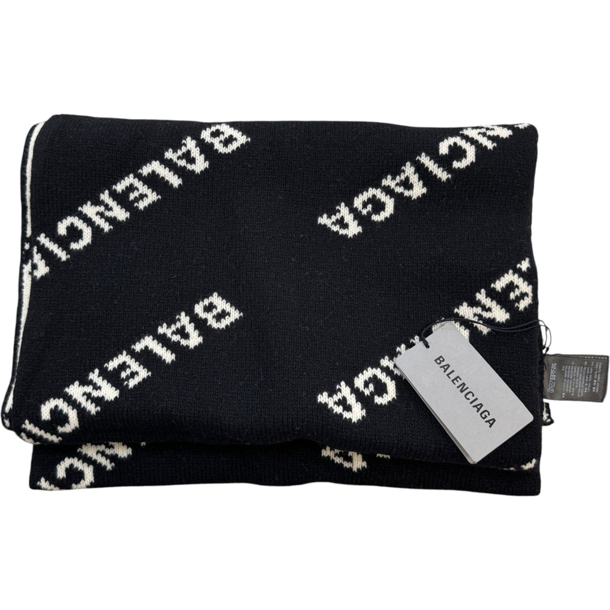 Men's Logo Allover Scarf Black - Photo 4