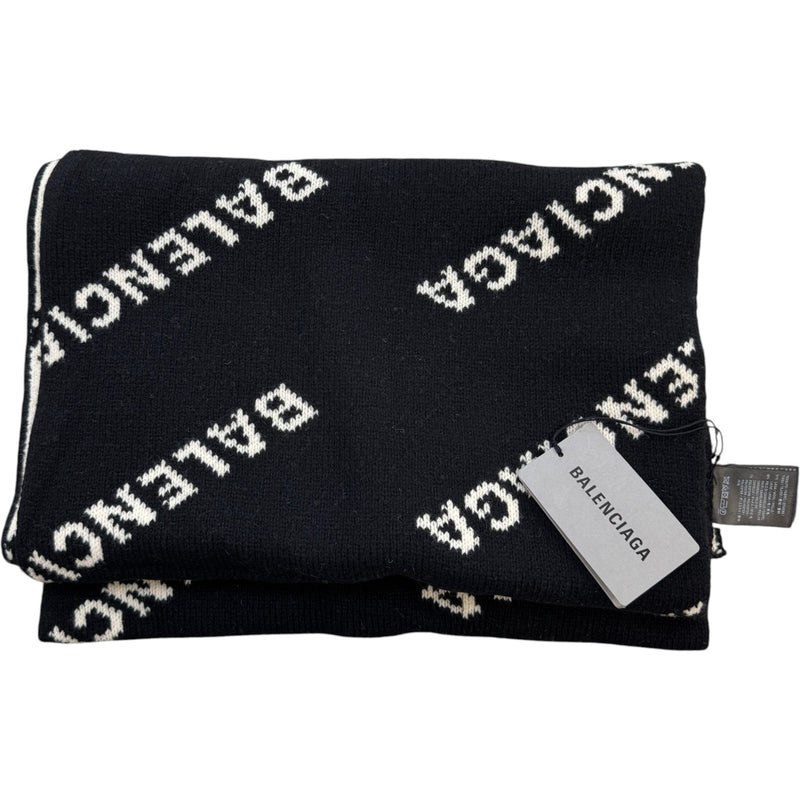 Men's Logo Allover Scarf Black
