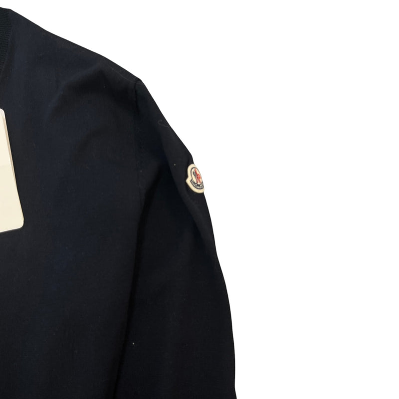 Men's V-Neck Knit Sweatshirt Navy Size XL