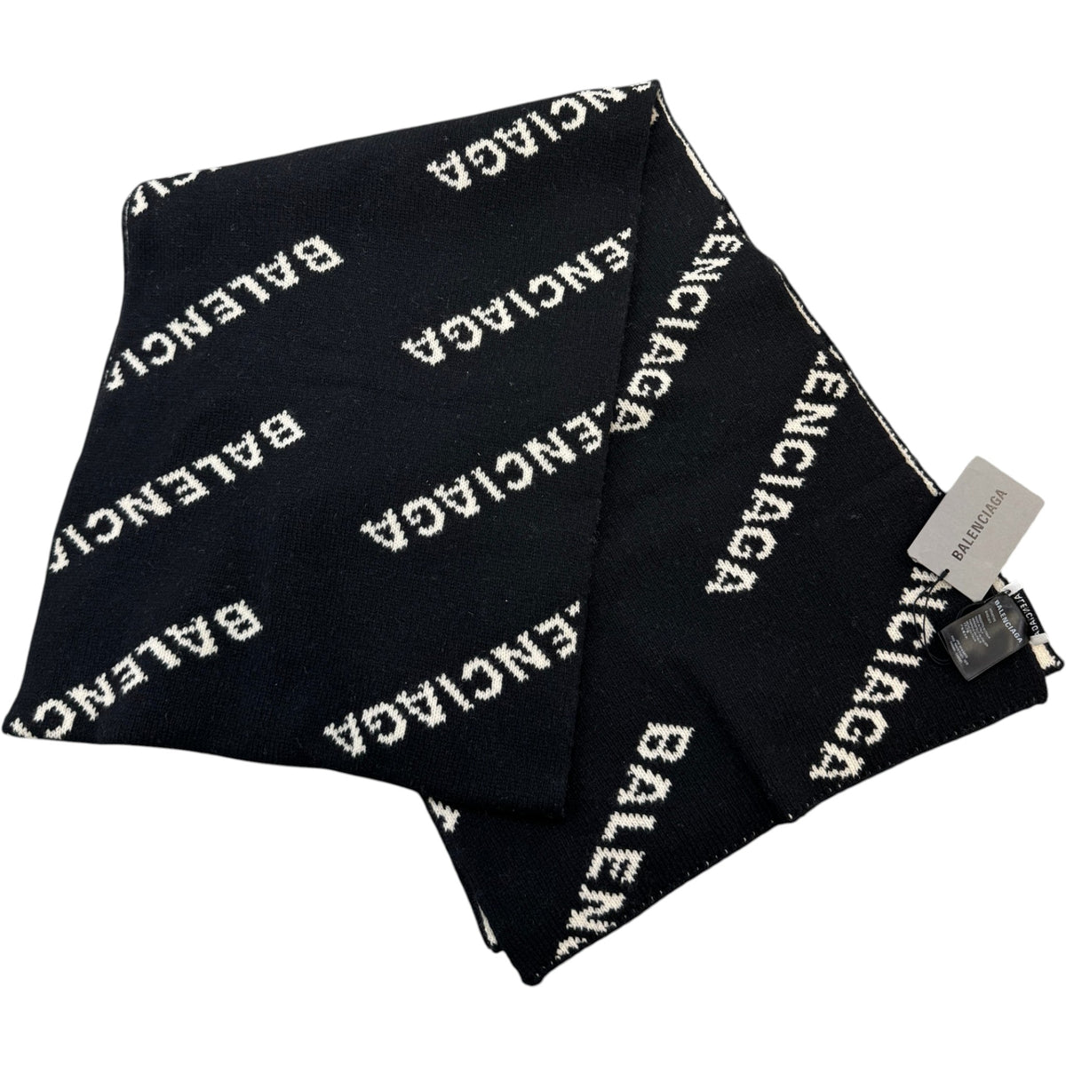 Men's Logo Allover Scarf Black - Photo 1