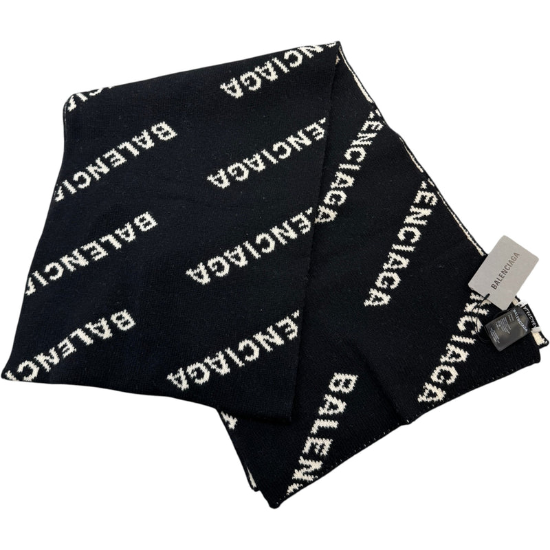 Men's Logo Allover Scarf Black