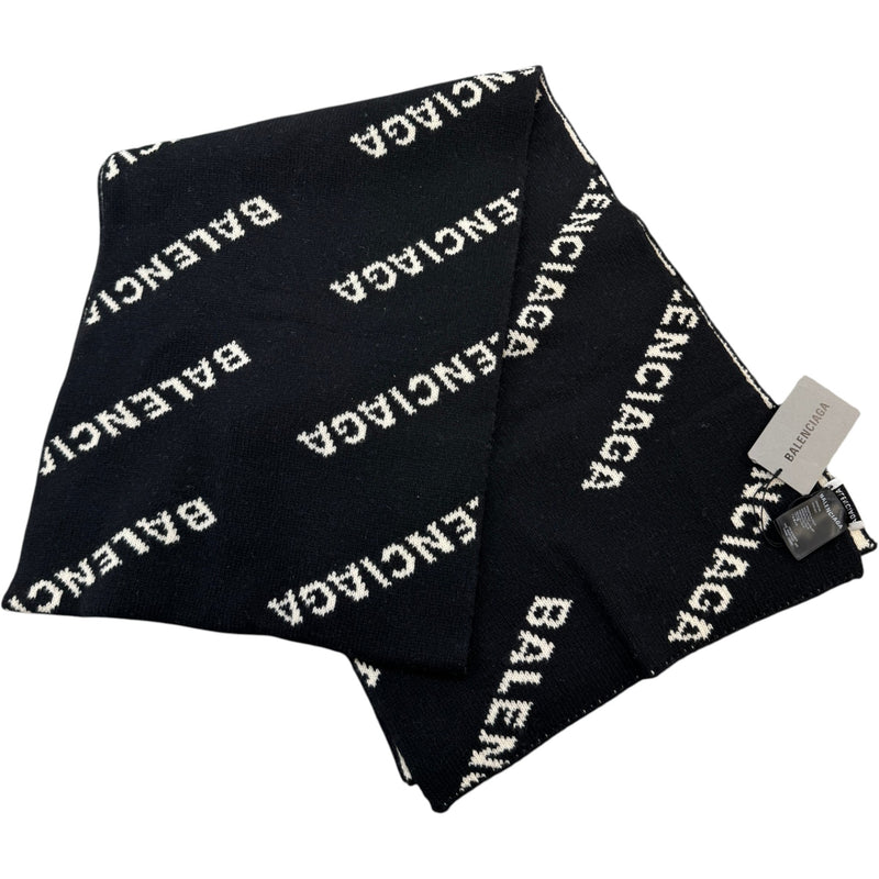 Men's Logo Allover Scarf Black