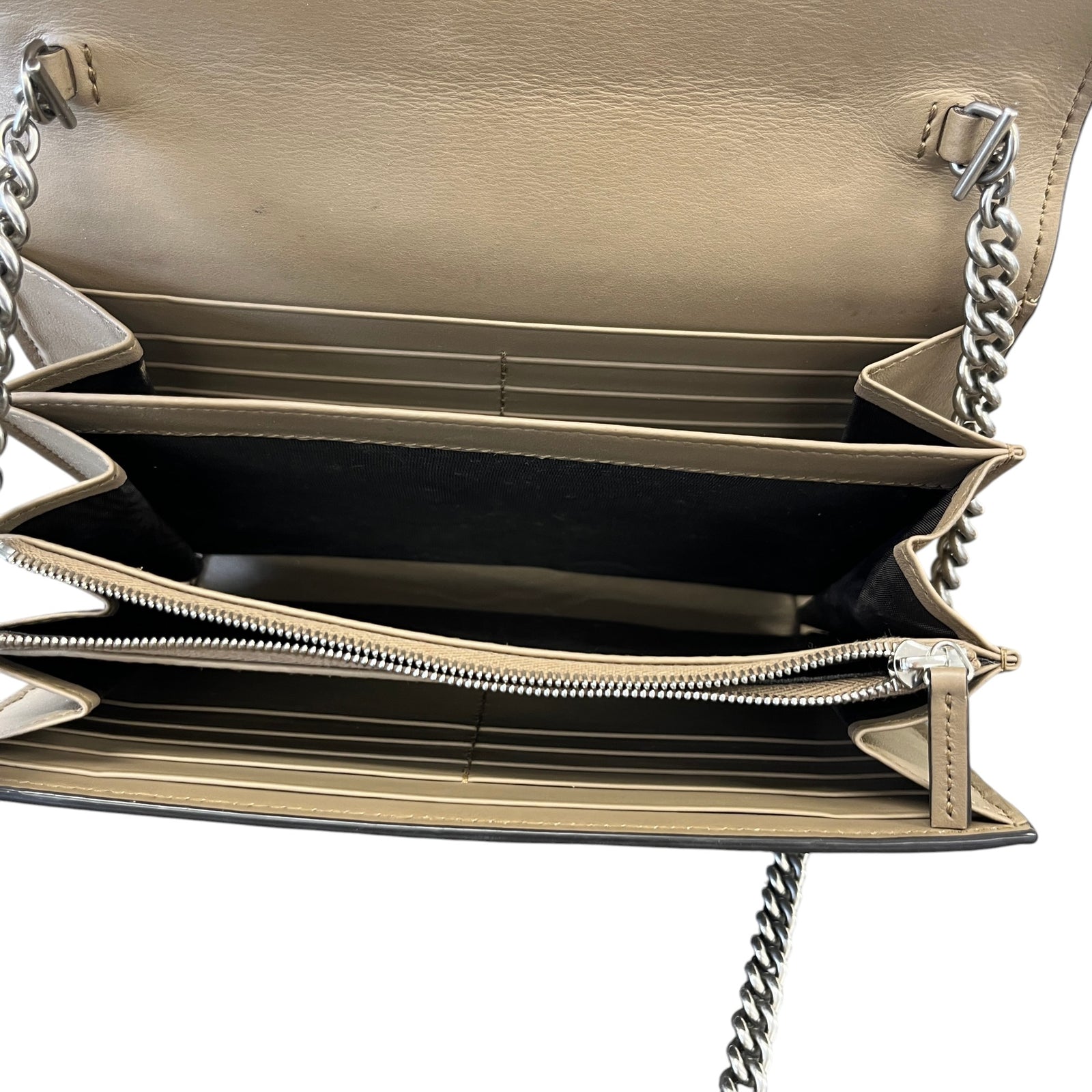 Women's Gg Supreme Dionysus Chain Wallet Bag Beige - Photo 10