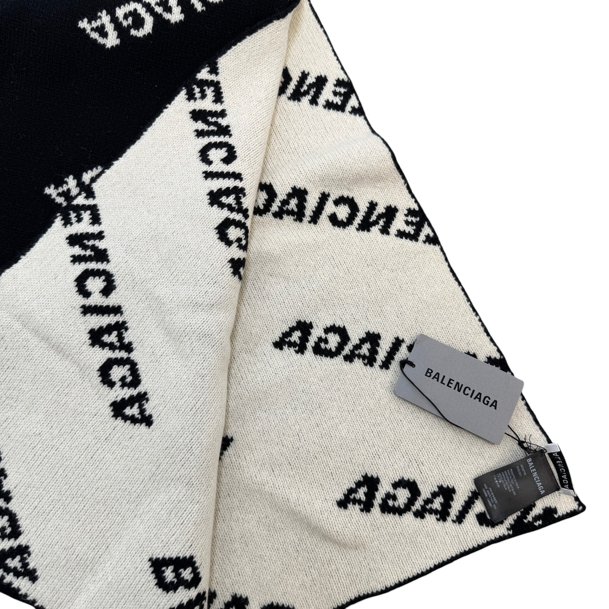 Men's Logo Allover Scarf Black - Photo 7