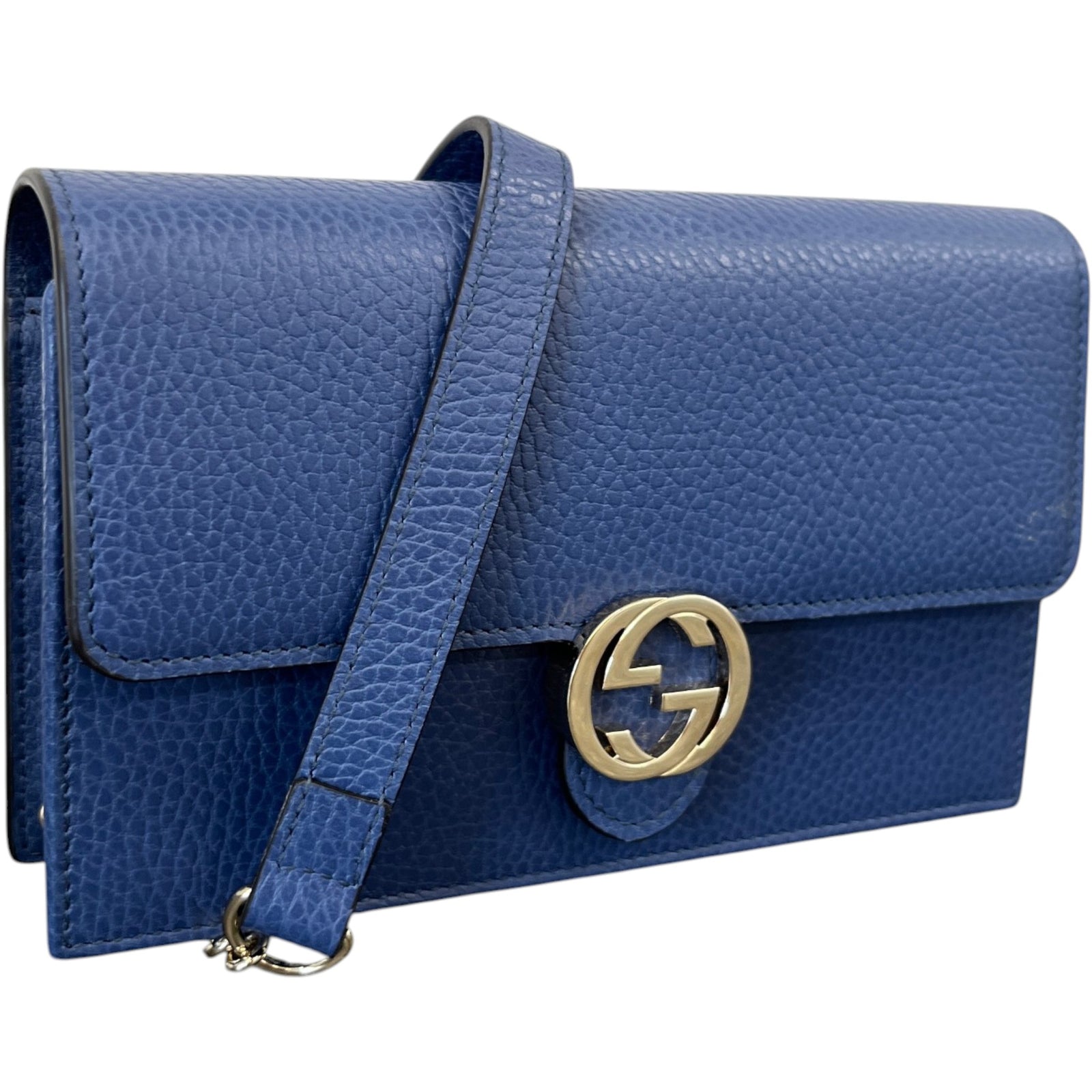 Women's Interlocking G Bag Blue - Photo 4