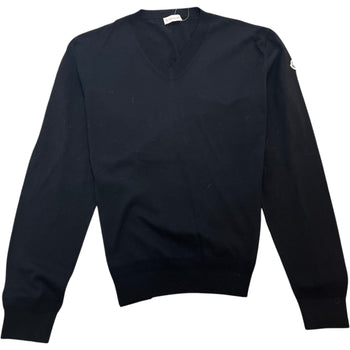 Men's V Neck Sweatshirt Black Size XL