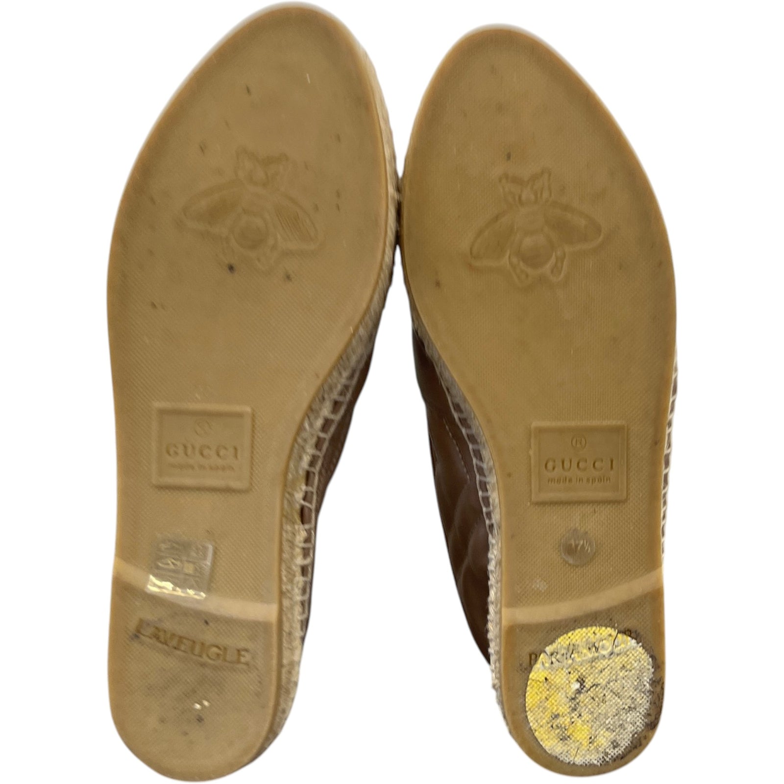 Women's Gg Marmont Matelassé Chevron Espadrilles Loafers Nude Size EU 37 / UK 4 - Photo 11