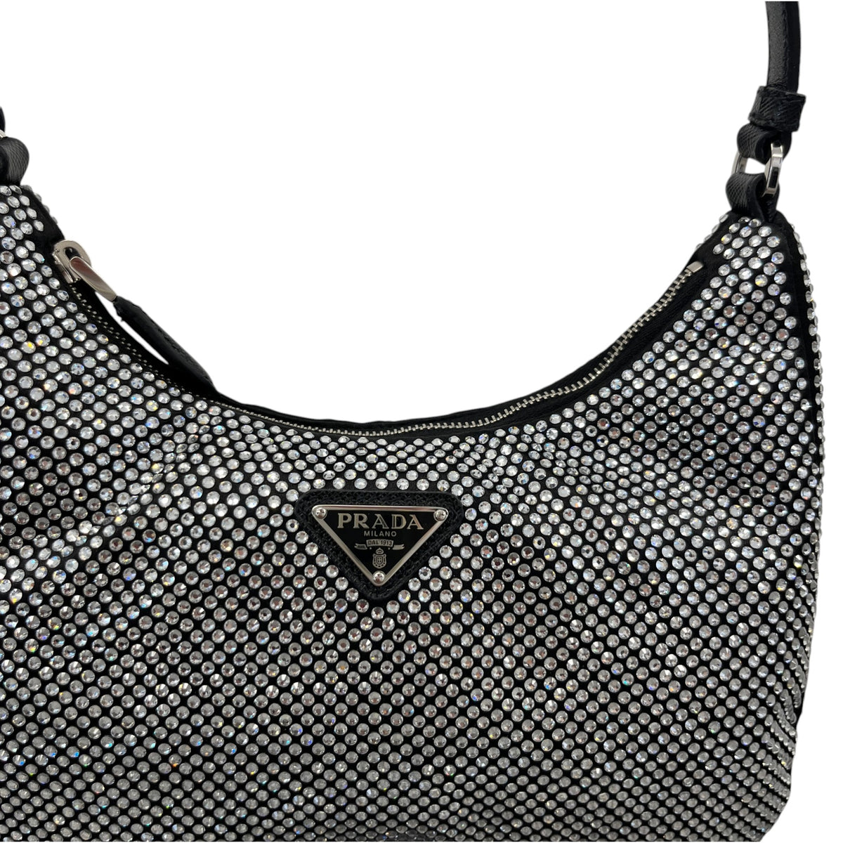 Women's Crystal Embellished Re-Edition 2005 Handbag Black - Photo 11