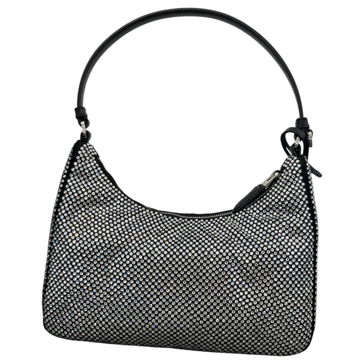 Women's Crystal Embellished Re-Edition 2005 Handbag Black - Photo 2