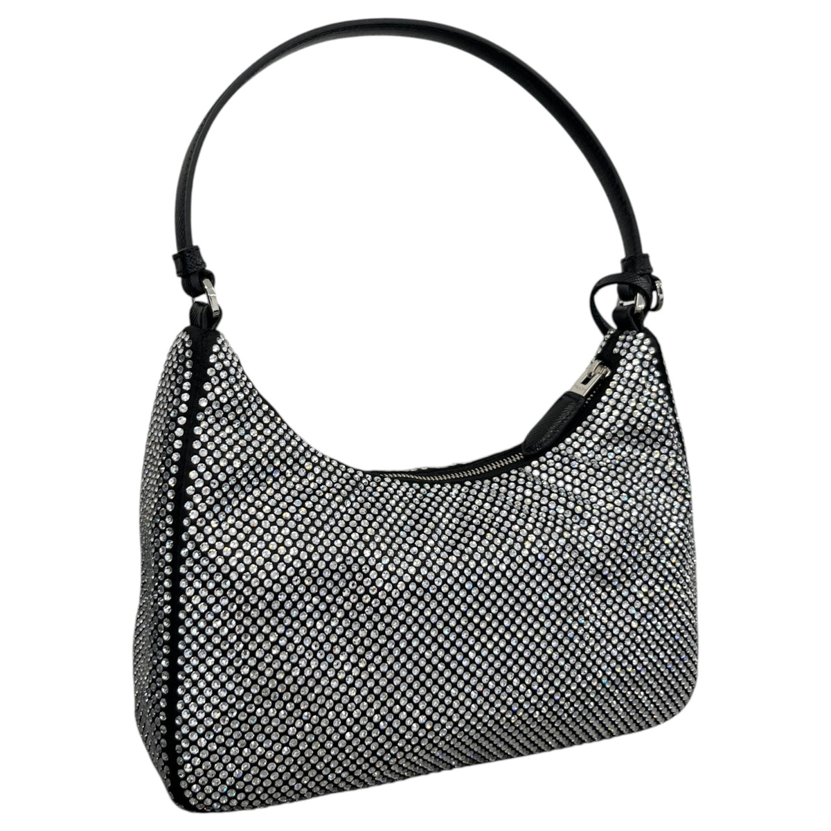 Women's Crystal Embellished Re-Edition 2005 Handbag Black - Photo 8