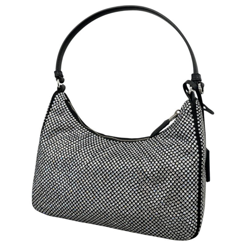 Women's Crystal Embellished Re-Edition 2005 Handbag Black