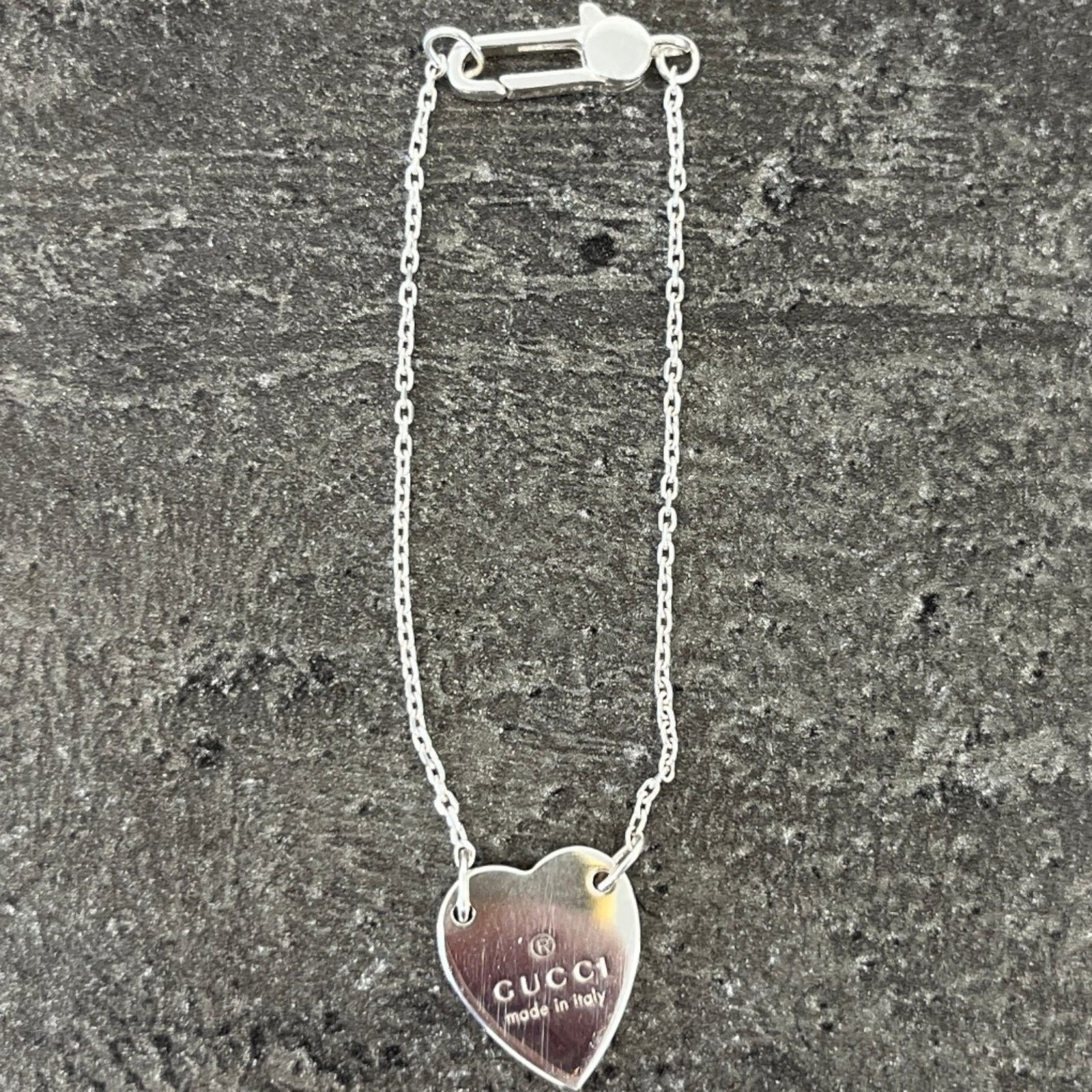 Women's Heart Trademark Bracelet Silver - Photo 9