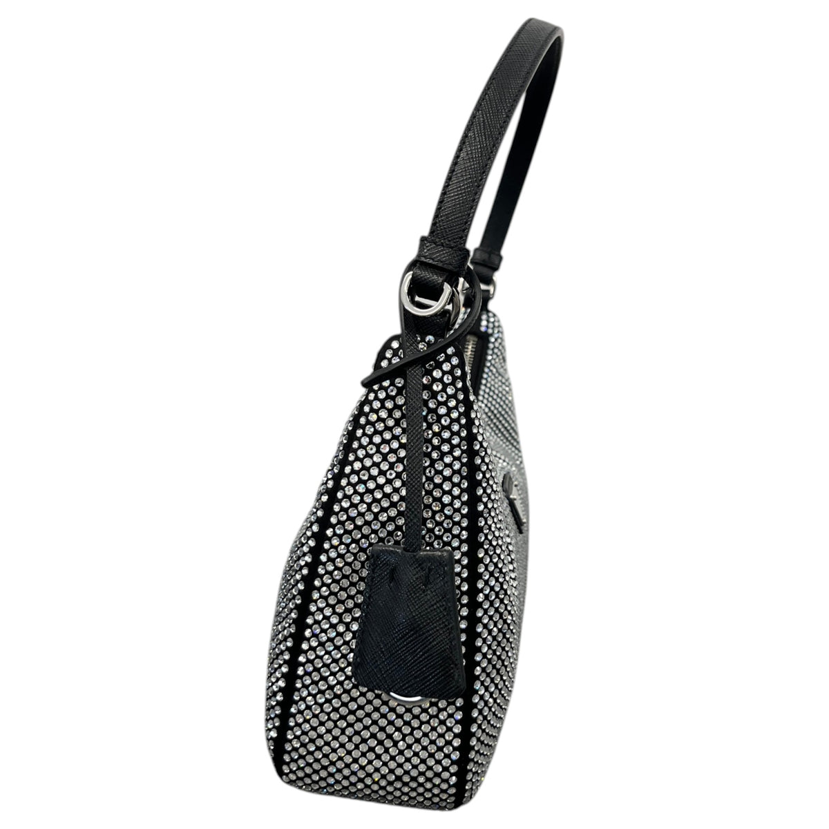 Women's Crystal Embellished Re-Edition 2005 Handbag Black - Photo 7