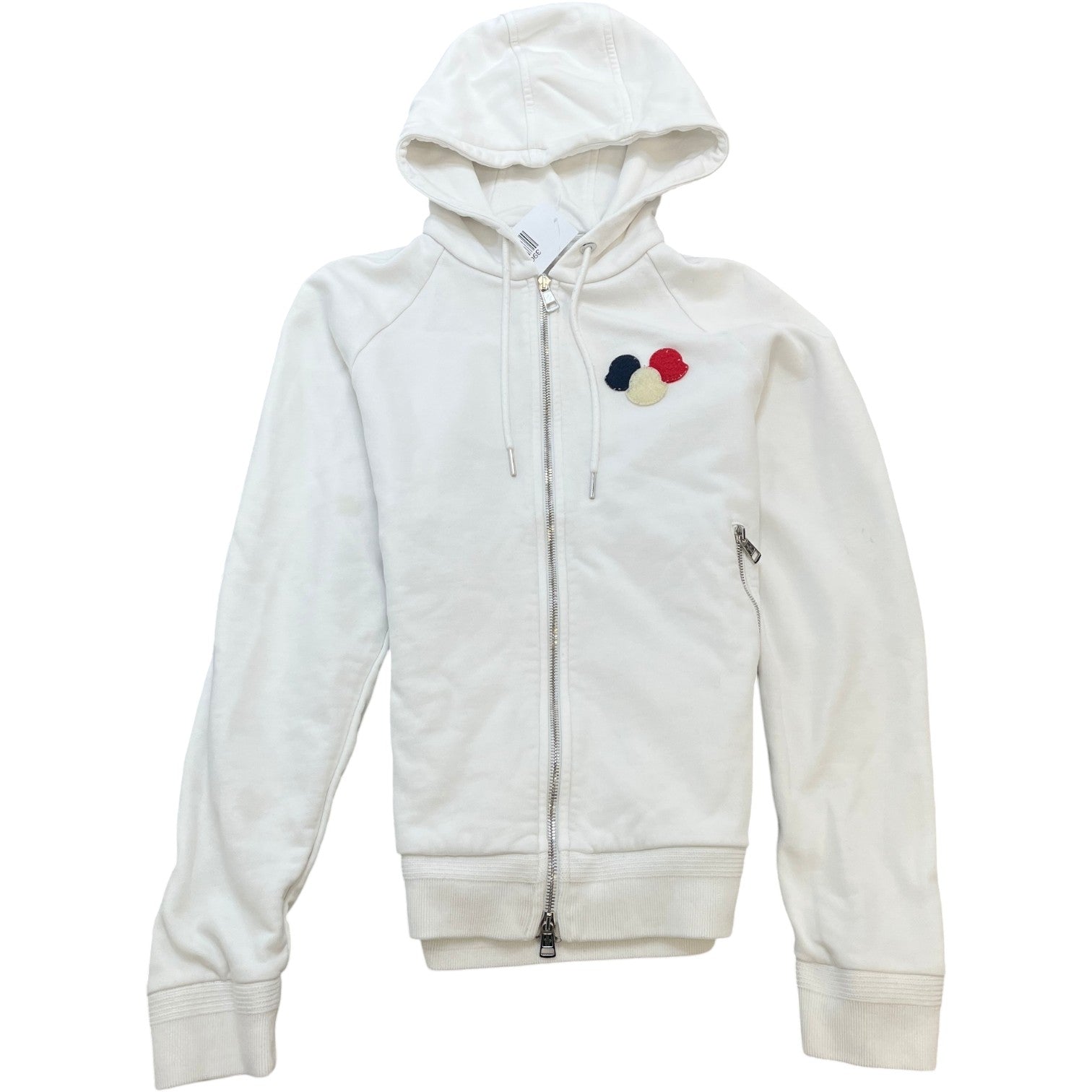 Men's Maglia Logo Patch Zip Up Hoodie White Size M - Photo 1