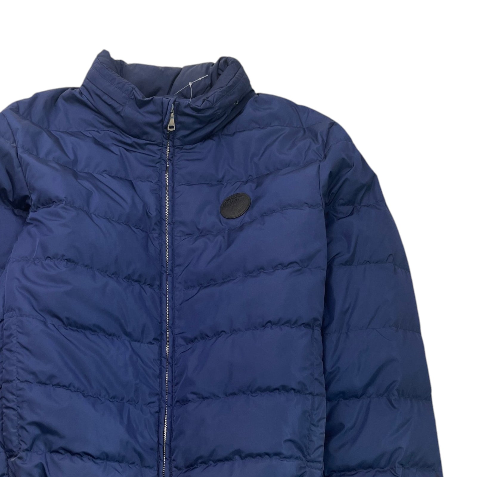 Men's Plaque Logo Down Jacket Blue Size 4XL - Photo 3