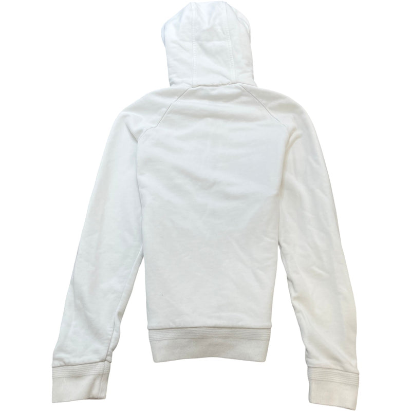 Men's Maglia Logo Patch Zip Up Hoodie White Size M
