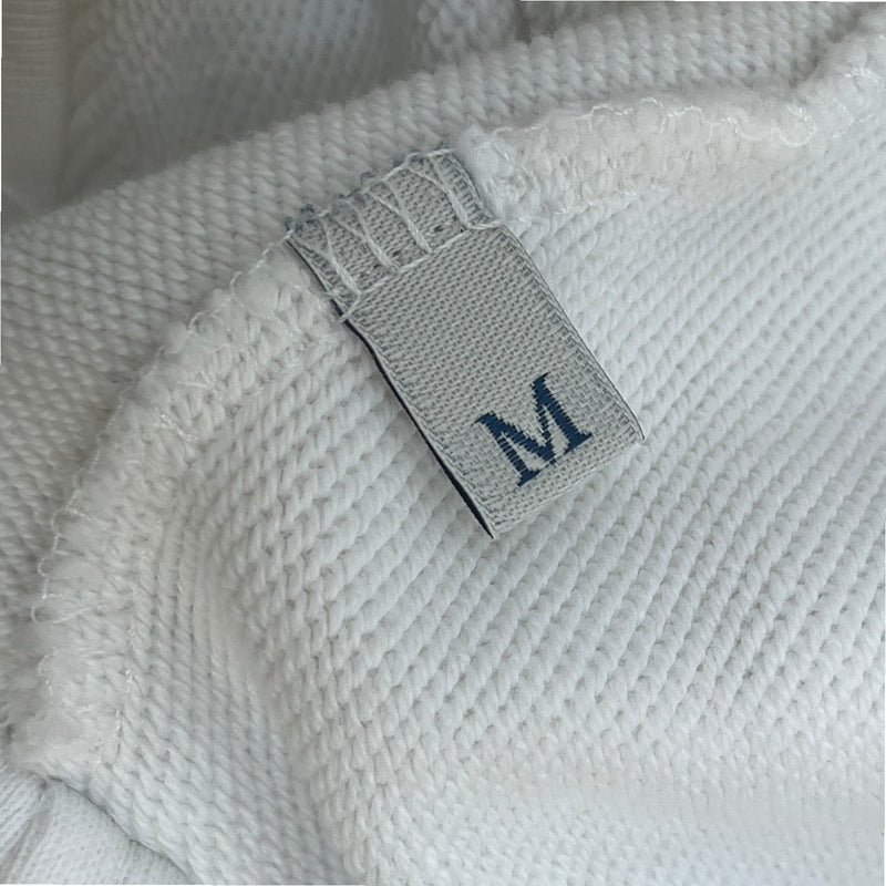 Men's Maglia Logo Patch Zip Up Hoodie White Size M