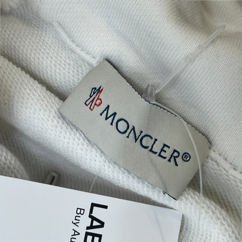 Men's Maglia Logo Patch Zip Up Hoodie White Size M