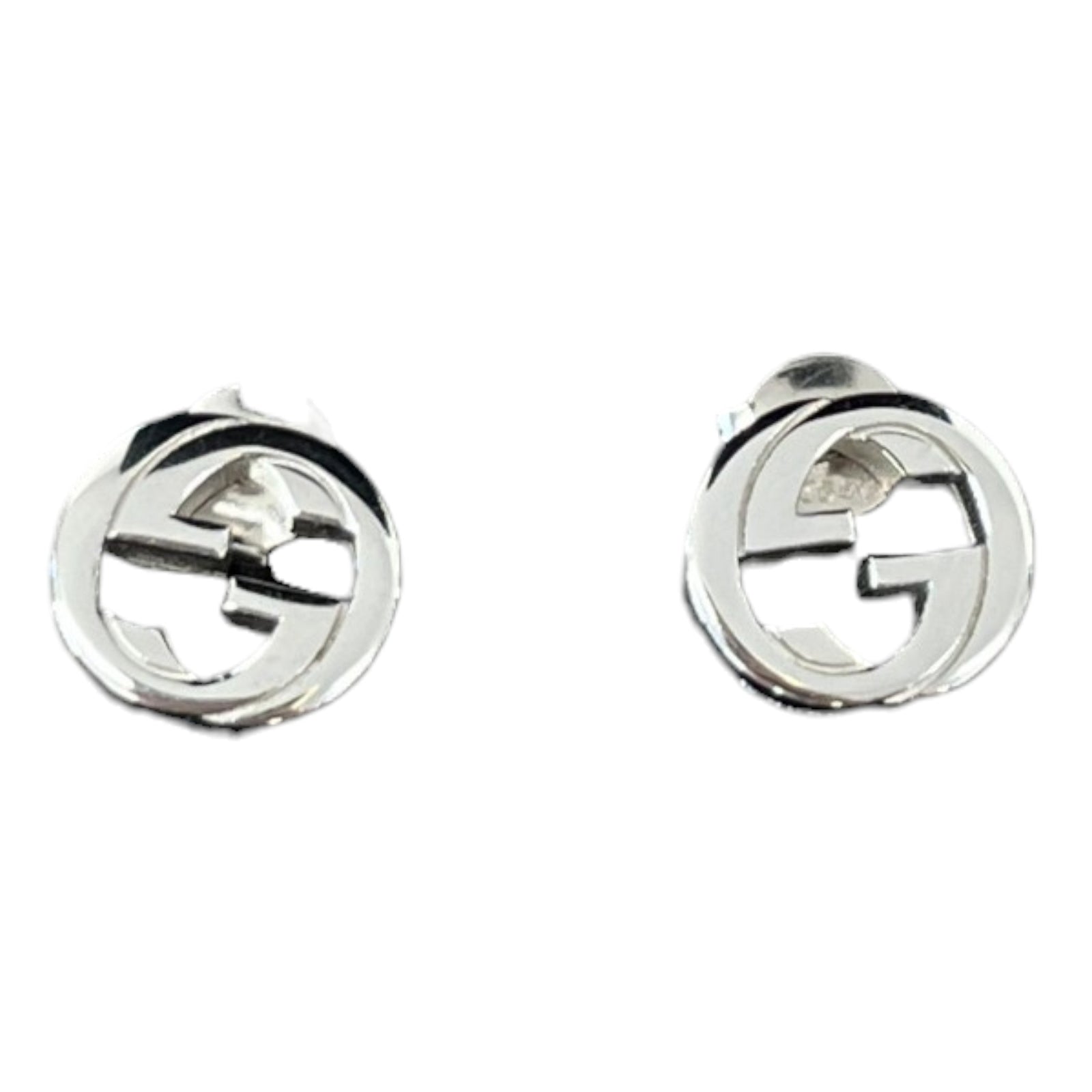 Women's Interlocking G Earrings Silver - Photo 1