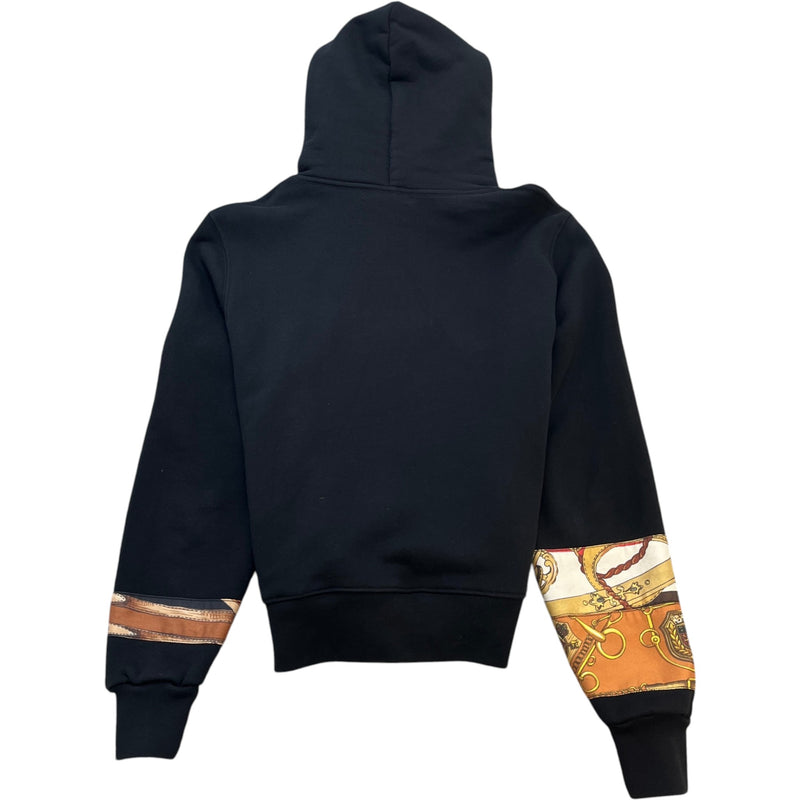 Men's Patch Scarves Hoodie Black Size S