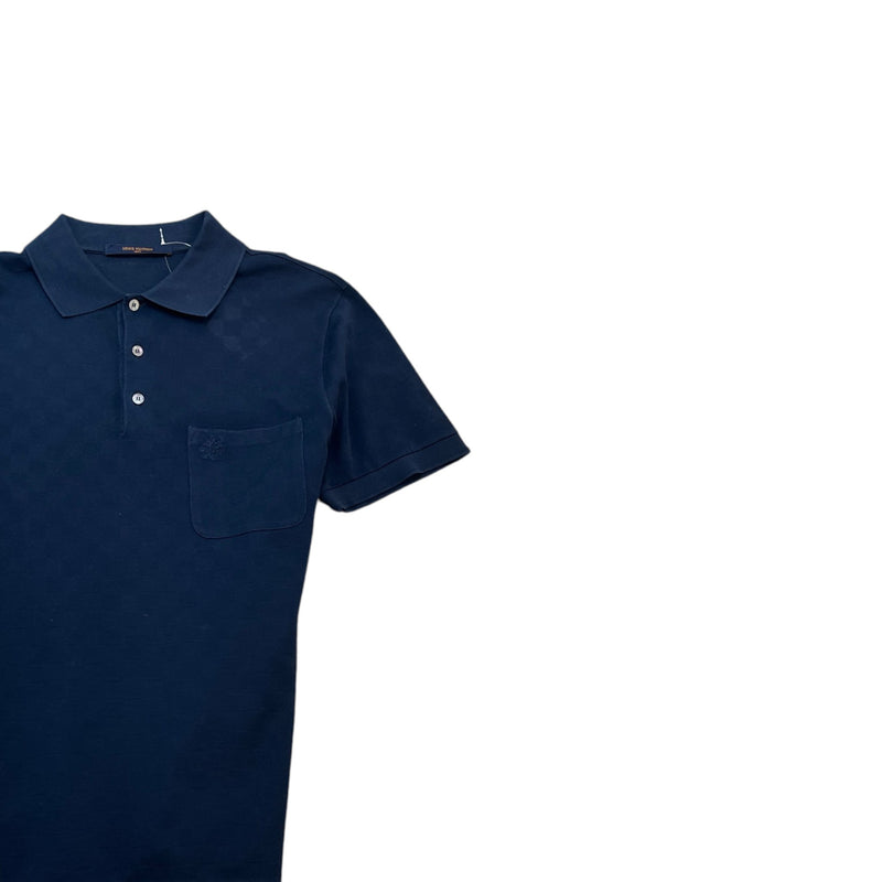 Men's Damier Polo Shirt Navy Size S