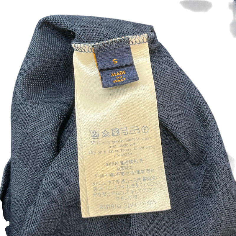 Men's Damier Polo Shirt Navy Size S