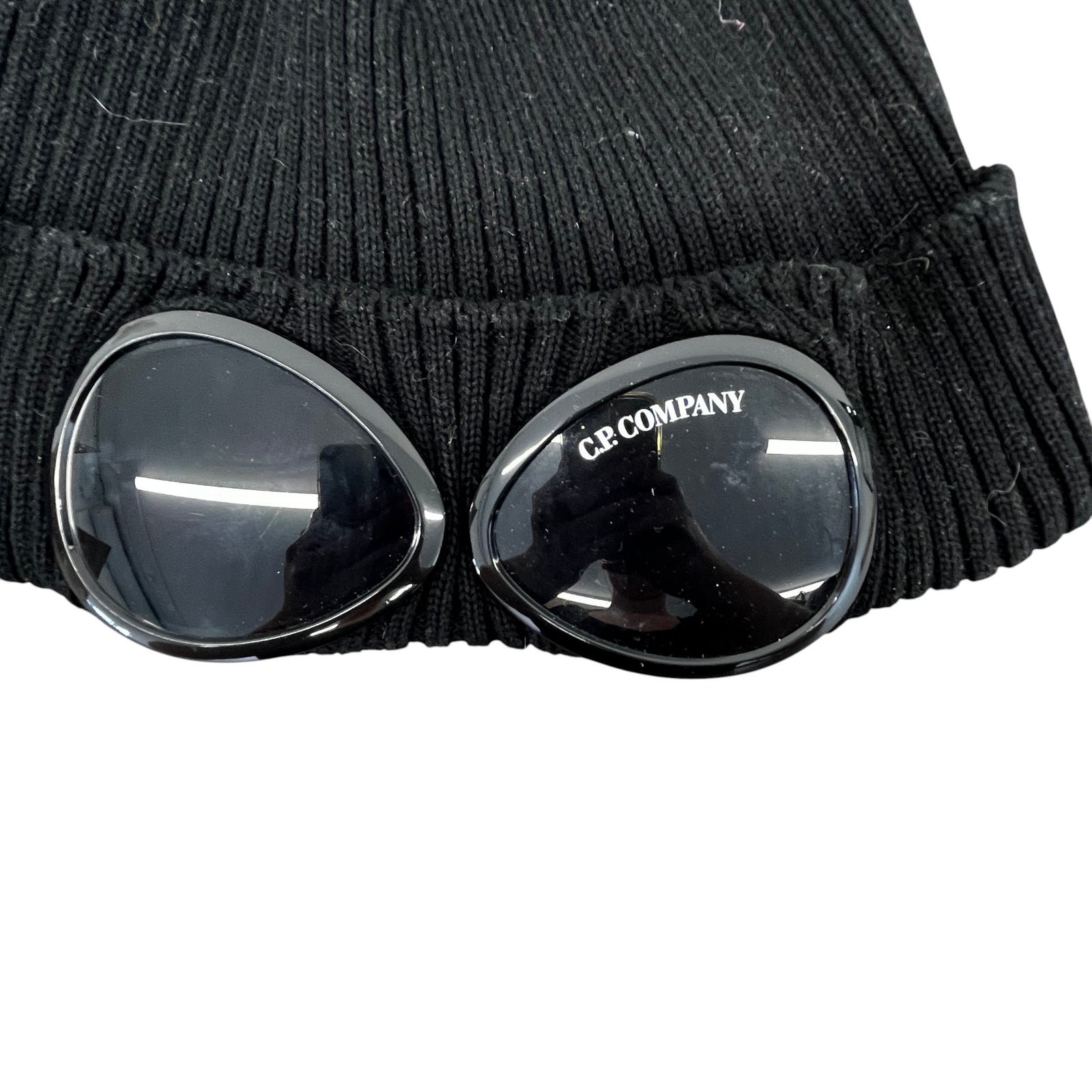Men's Goggle Beanie Hat Black - Photo 5