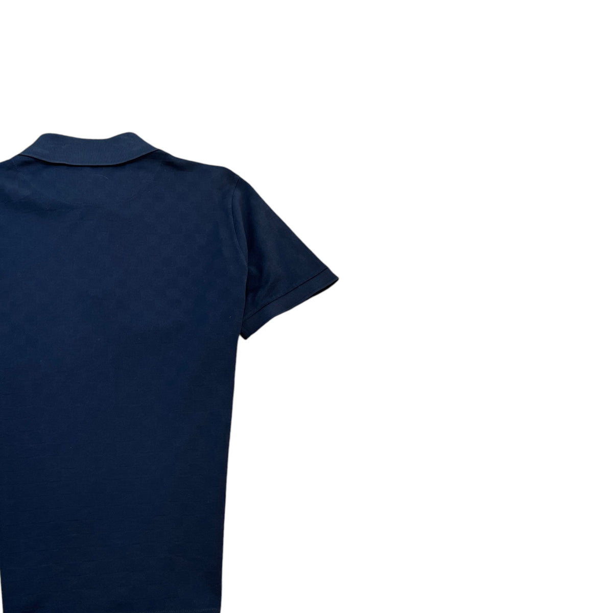Men's Damier Polo Shirt Navy Size S - Photo 4