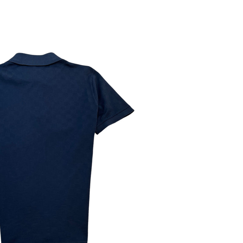 Men's Damier Polo Shirt Navy Size S